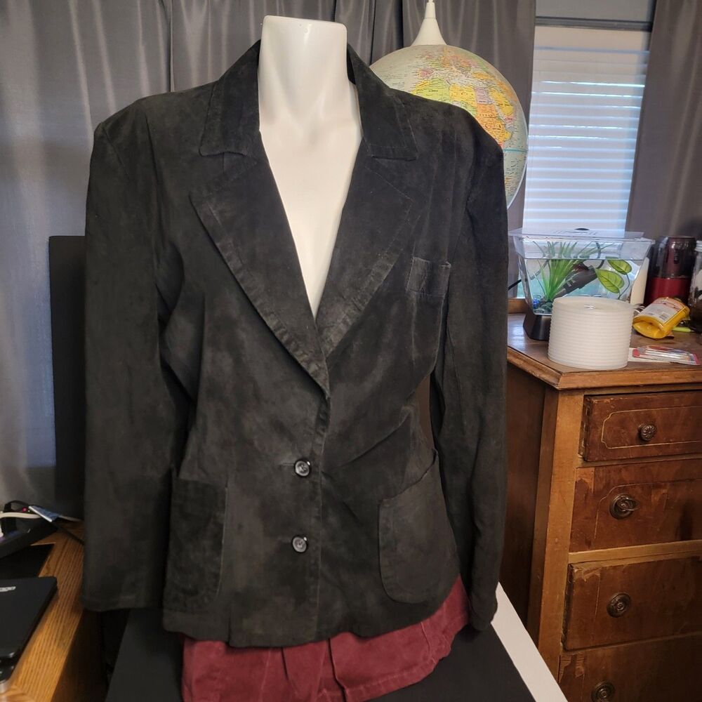 Vintage Maxima By Neiman-Marcus Leather Jacket Size 12 Black